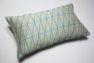 Maharam Bright Angle Cyan pillow Jaspid studio