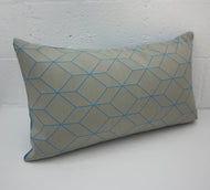 Maharam Bright Cube Aqua pillow Jaspid studio