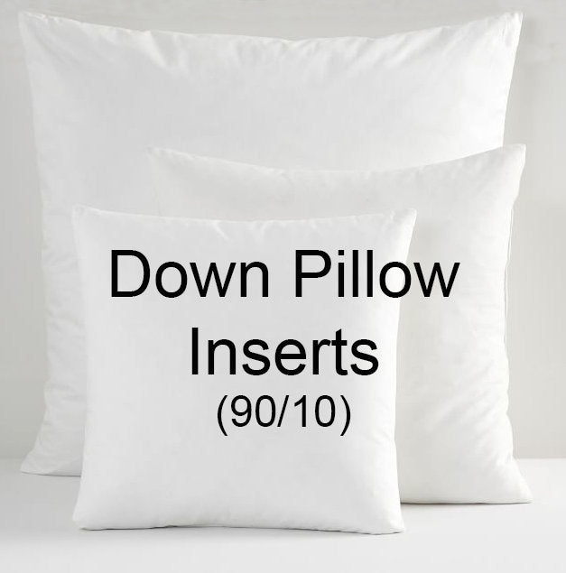 Down Pillow Insert - 90/10 Feather Down Pillow Insert - Square - Euro Sham  - Lumbar - Round