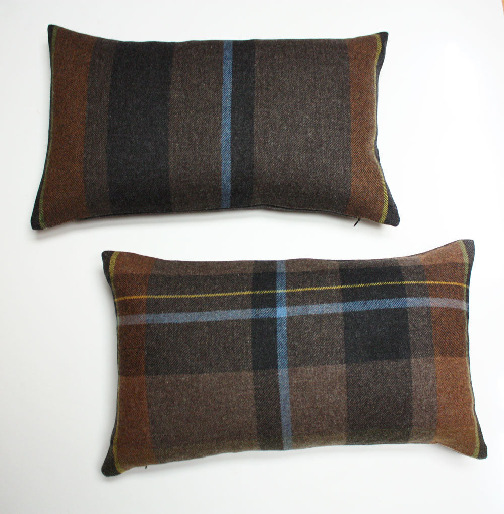 Maharam Paul Smith Exaggerated Plaid pillow Jaspid studio